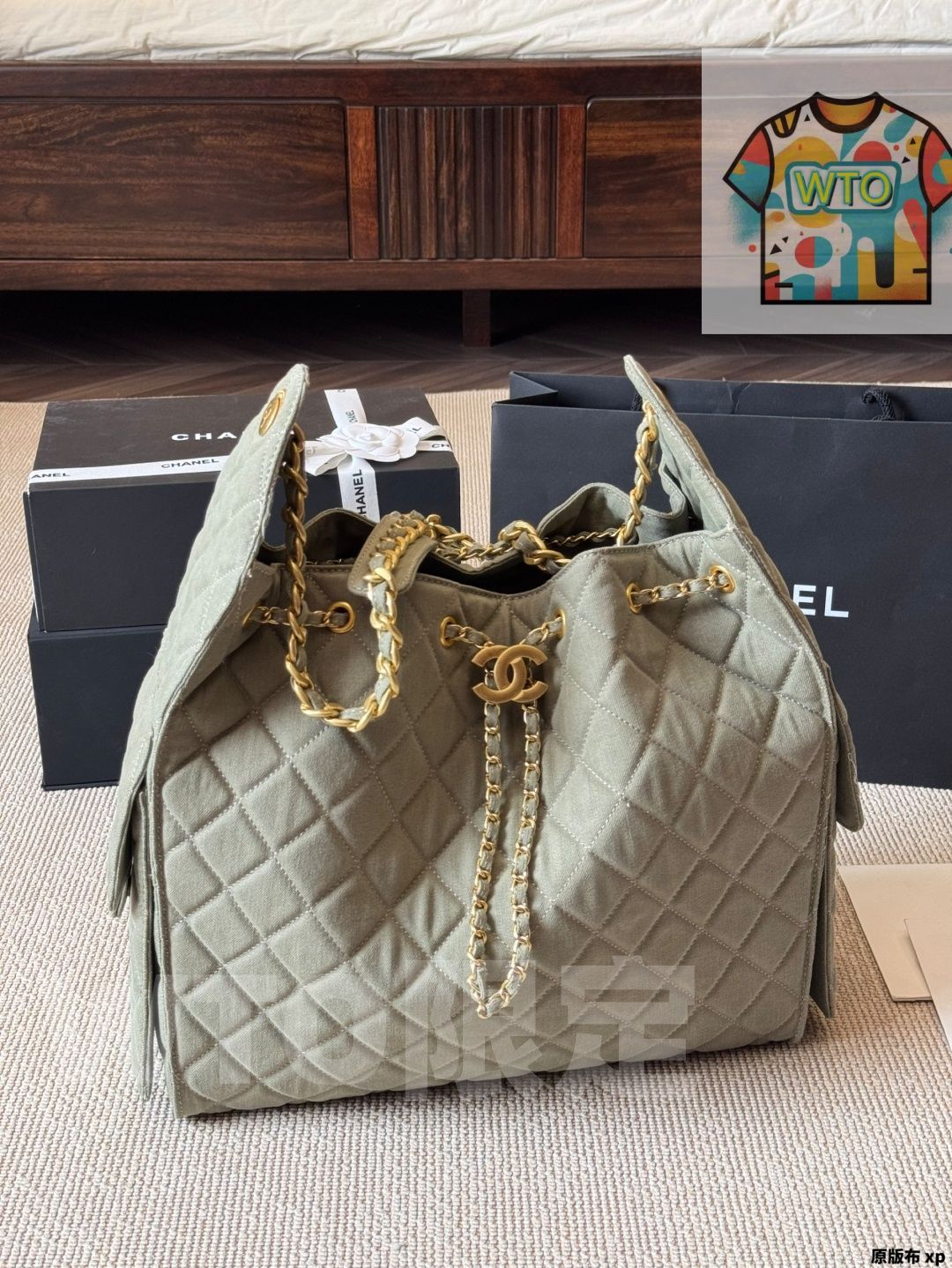  今日 Chanel シャネル ライトブルーデニムホーボー 非常に柔らかい ハンドバッグ バッグ