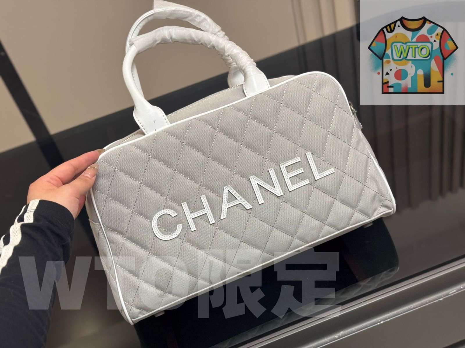 デニムボウリングバッグ 水洗做旧で