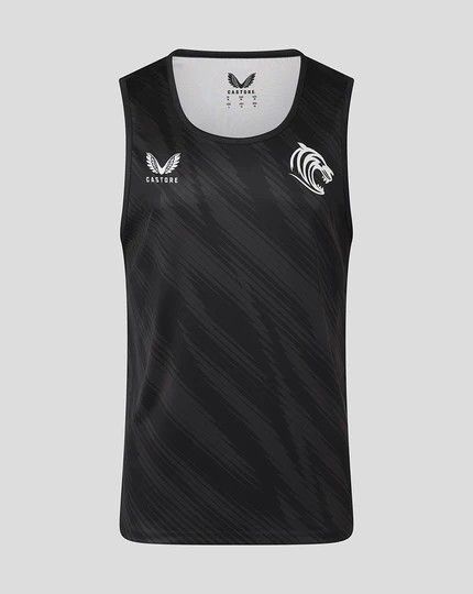 カストレ ラグビー レスター タイガース 2025 2026 シングレット タンクトップ ノースリーブ 黒 ブラック 公式モデル 日本未発売
