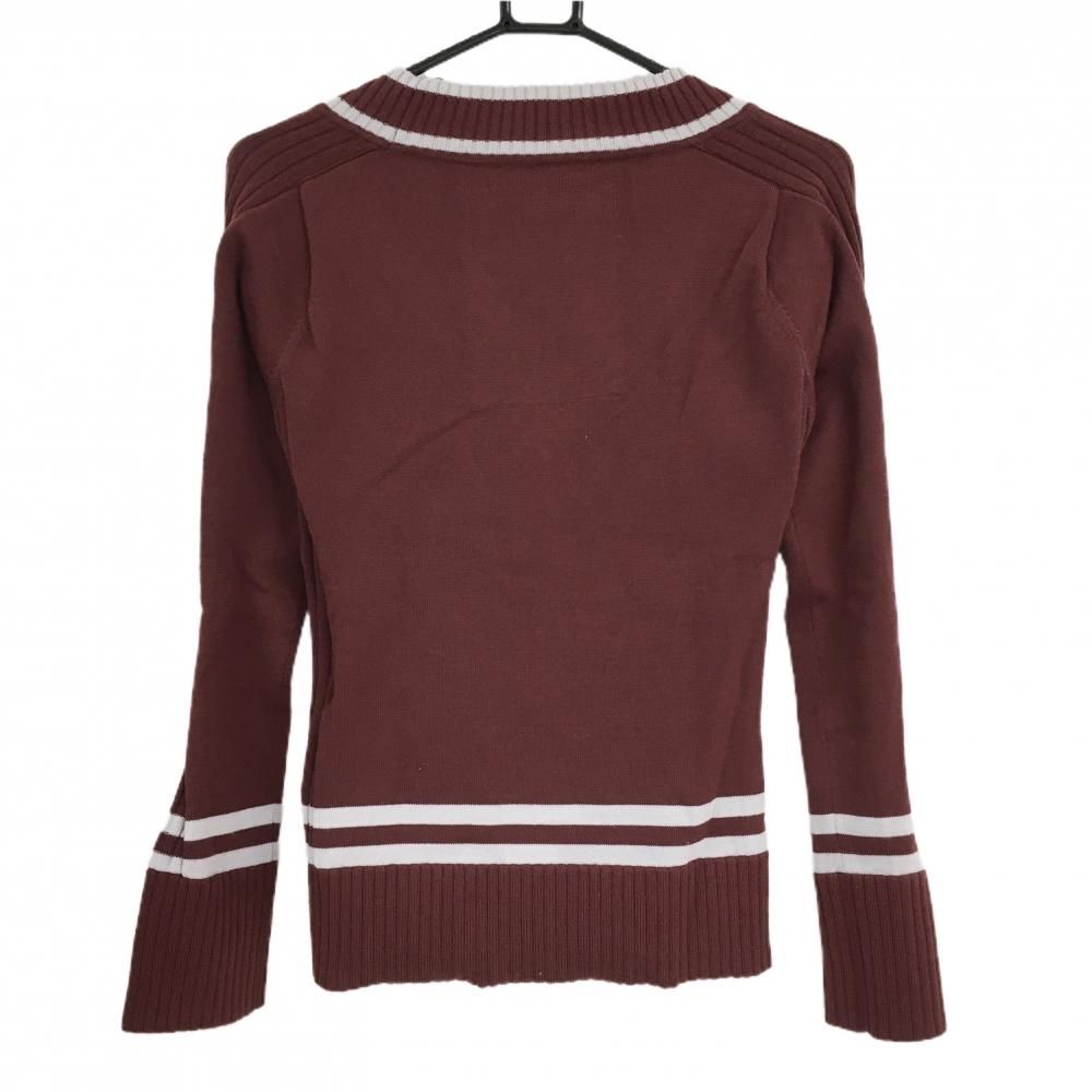 ゾーイ セーター ブラウン×グレー ウール レディース 38 M ゴルフウェア ZOY