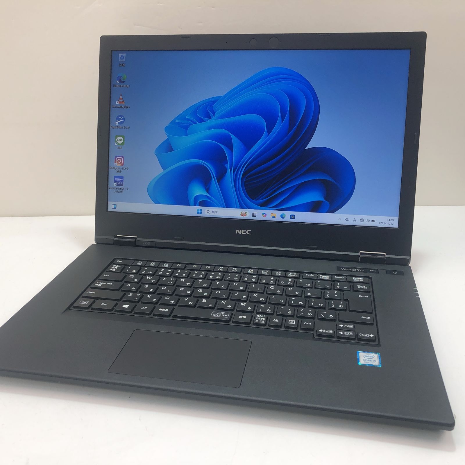 15.6型 NEC VersaPro VX-5 8世代 i5-8265U メモリ8GB SSD256GB HDD500GB Bluetooth WIFI DVD ノートパソコン windows11