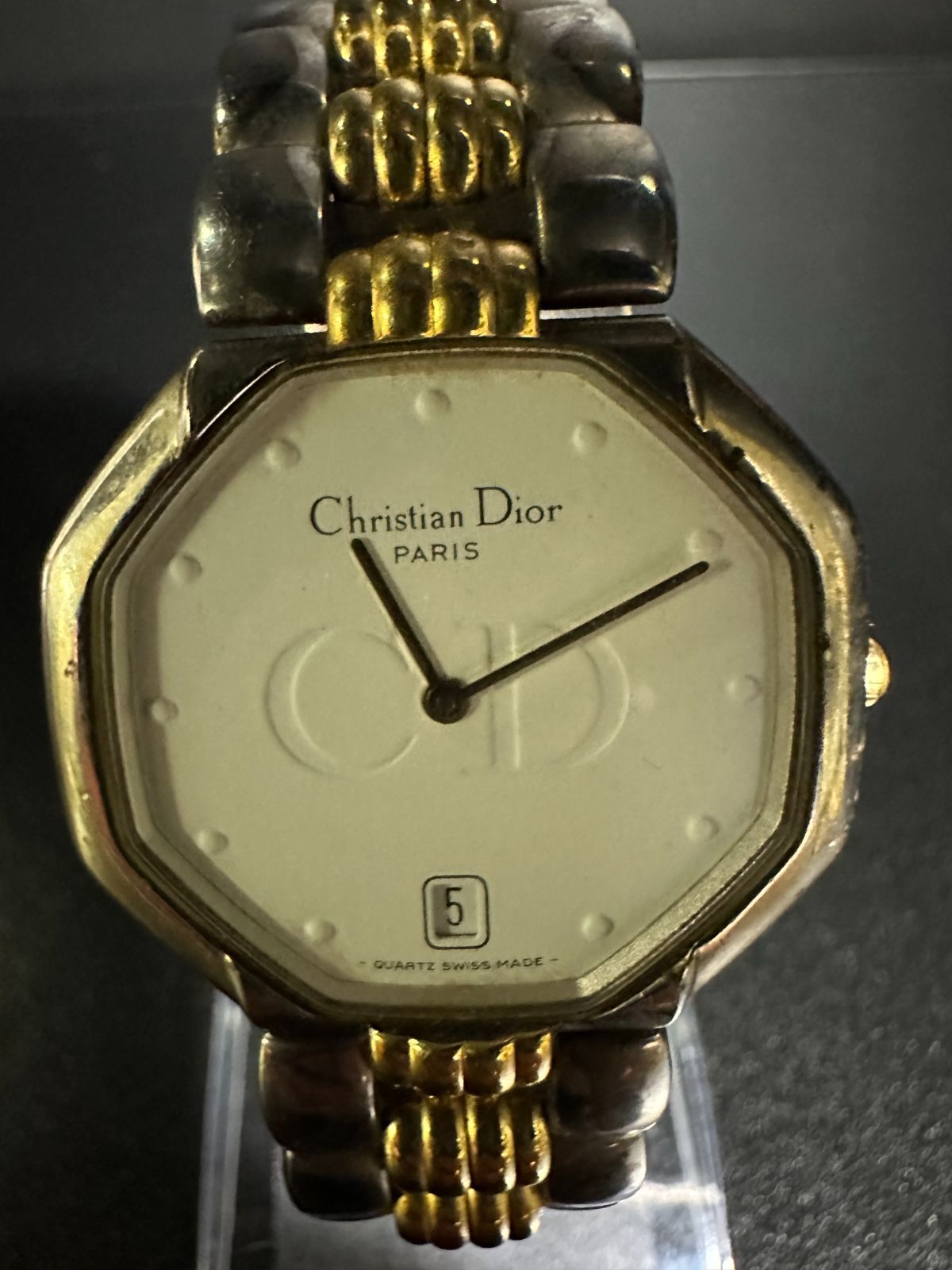 クリスチャンディオール クォーツ 時計 稼動 QZ B25093168
