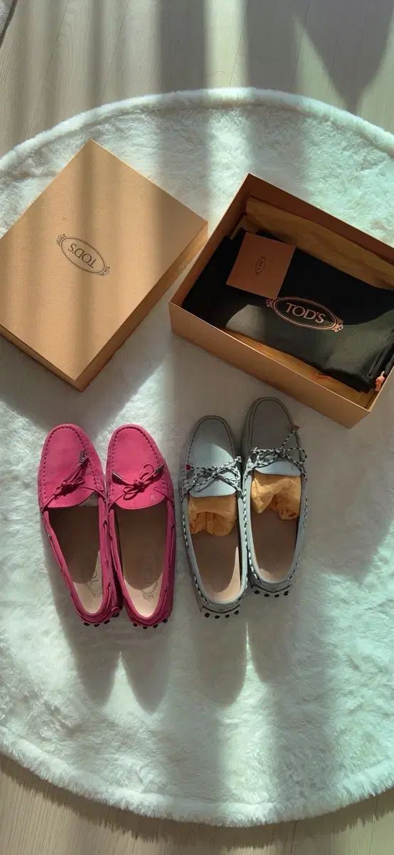 TOD S トッズ レディース ローファー ピンク グレー