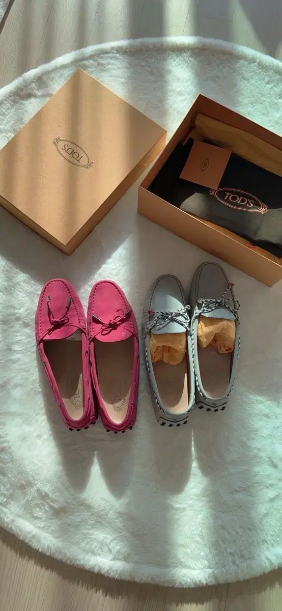 TOD S トッズ レディース ローファー ピンク グレー