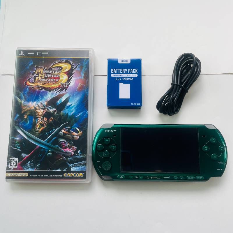 TK061【すぐ遊べるセット】SONY PSP 3000 スピリティッドグリーン