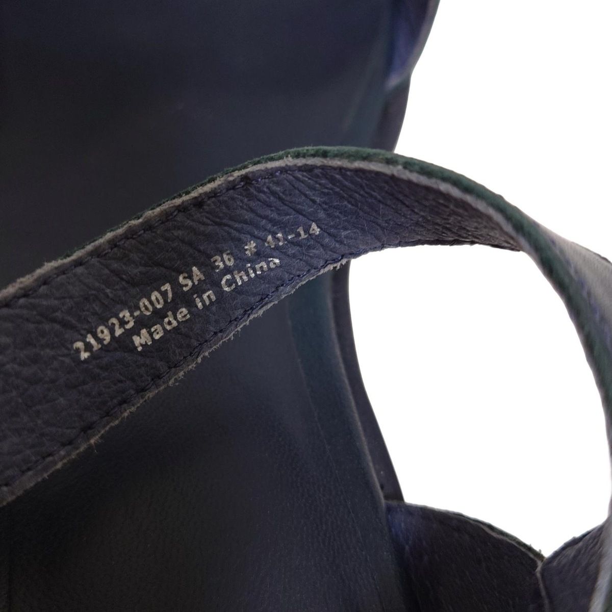  CAMPER カンペール サンダル 36 レディース - ネイビー ウェッジソール レザー サンダル サンダル ミュール