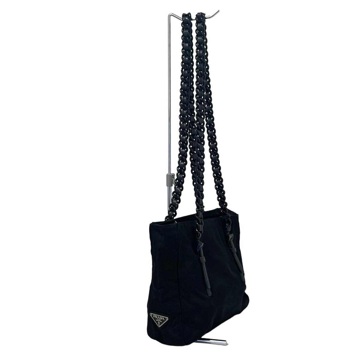 PRADA プラダ ショルダーバッグ - B7405 黒 プラスチックショルダー レザー