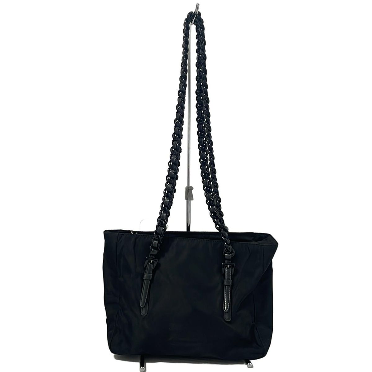 PRADA プラダ ショルダーバッグ - B7405 黒 プラスチックショルダー レザー