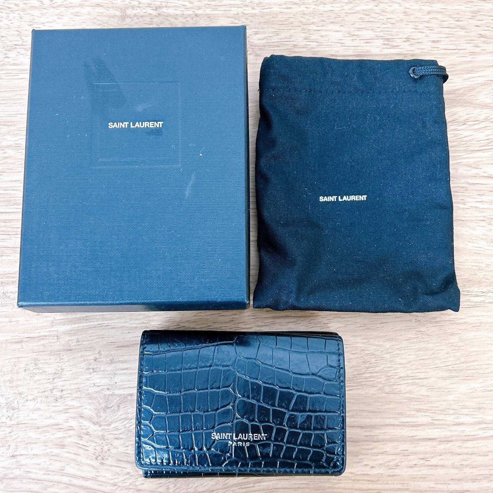 SAINT LAURENT サンローラン 三つ折り財布【財布】【1】 - メルカリ