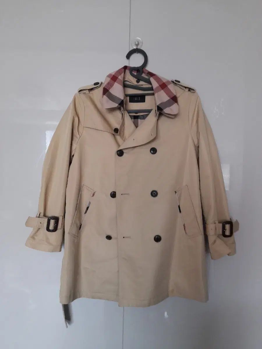 DAKS ベージュ CHECK トレンチ コート 140 サイズ