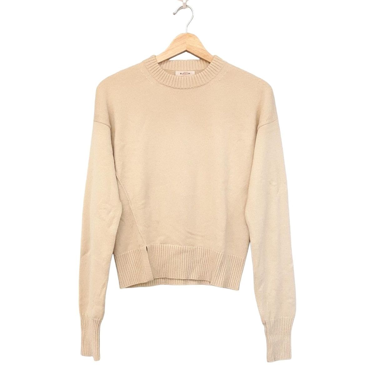 BLAMINK ブラミンク 長袖セーター サイズ36 S レディース - イエローグリーン クルーネック カシミヤ シルク