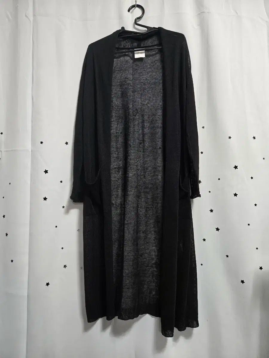 KUHO ブラック ロング カーディガン