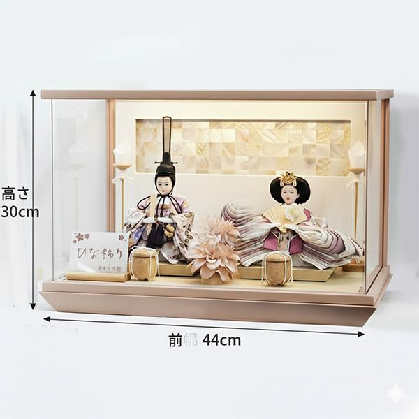 親王飾り ピンク塗