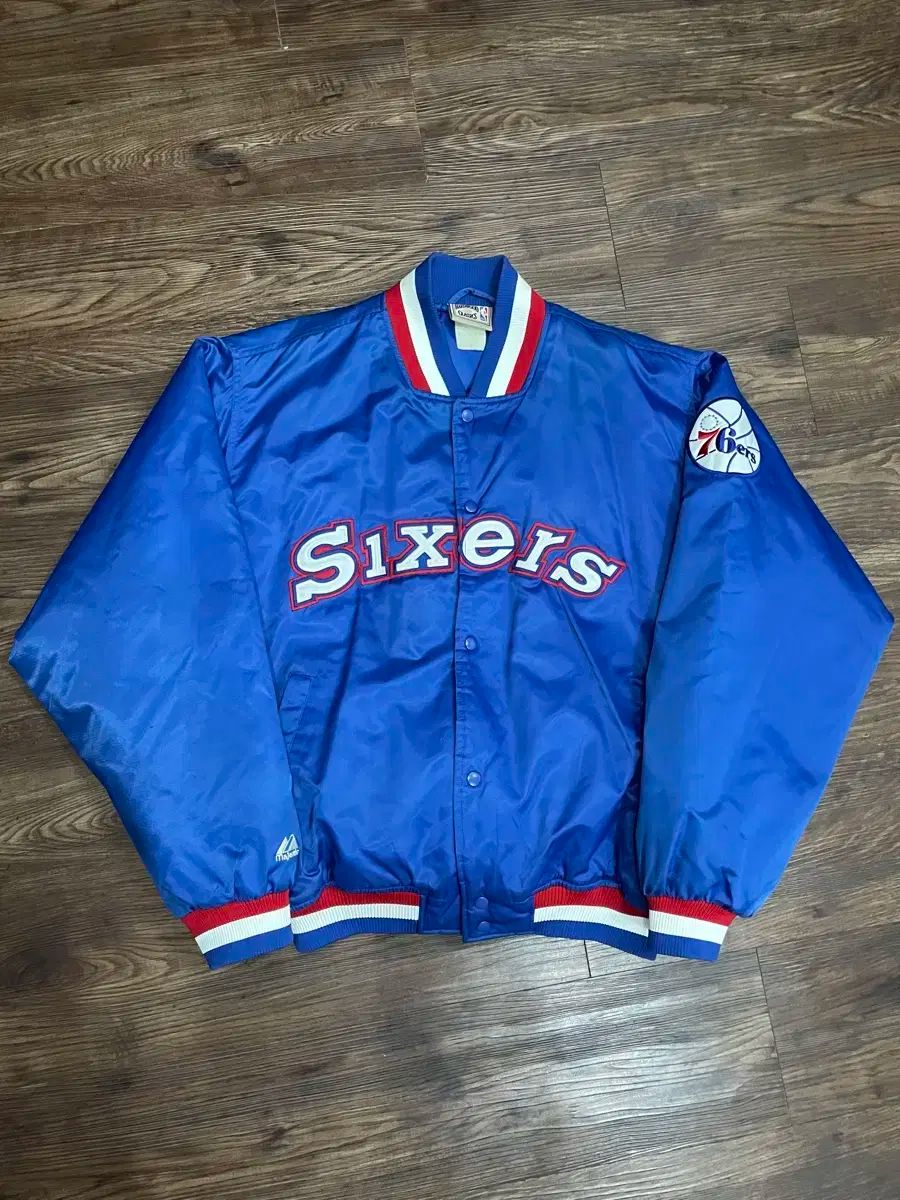 マジェスティック フィラデルフィア セブンティシクサーズ サテン ジャケット
