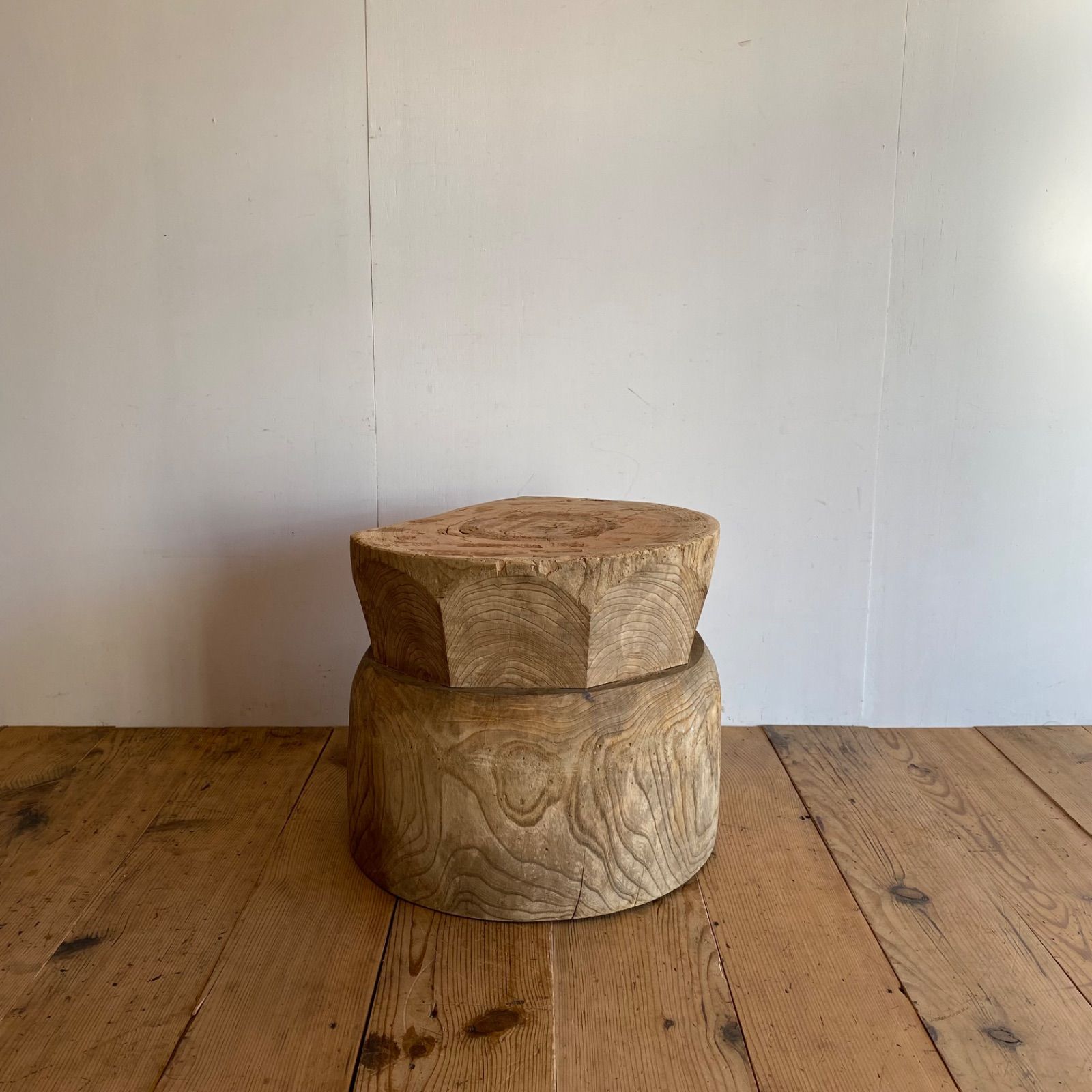 アンティーク ローテーブル 机 木臼 古道具 プリムティブ y 258