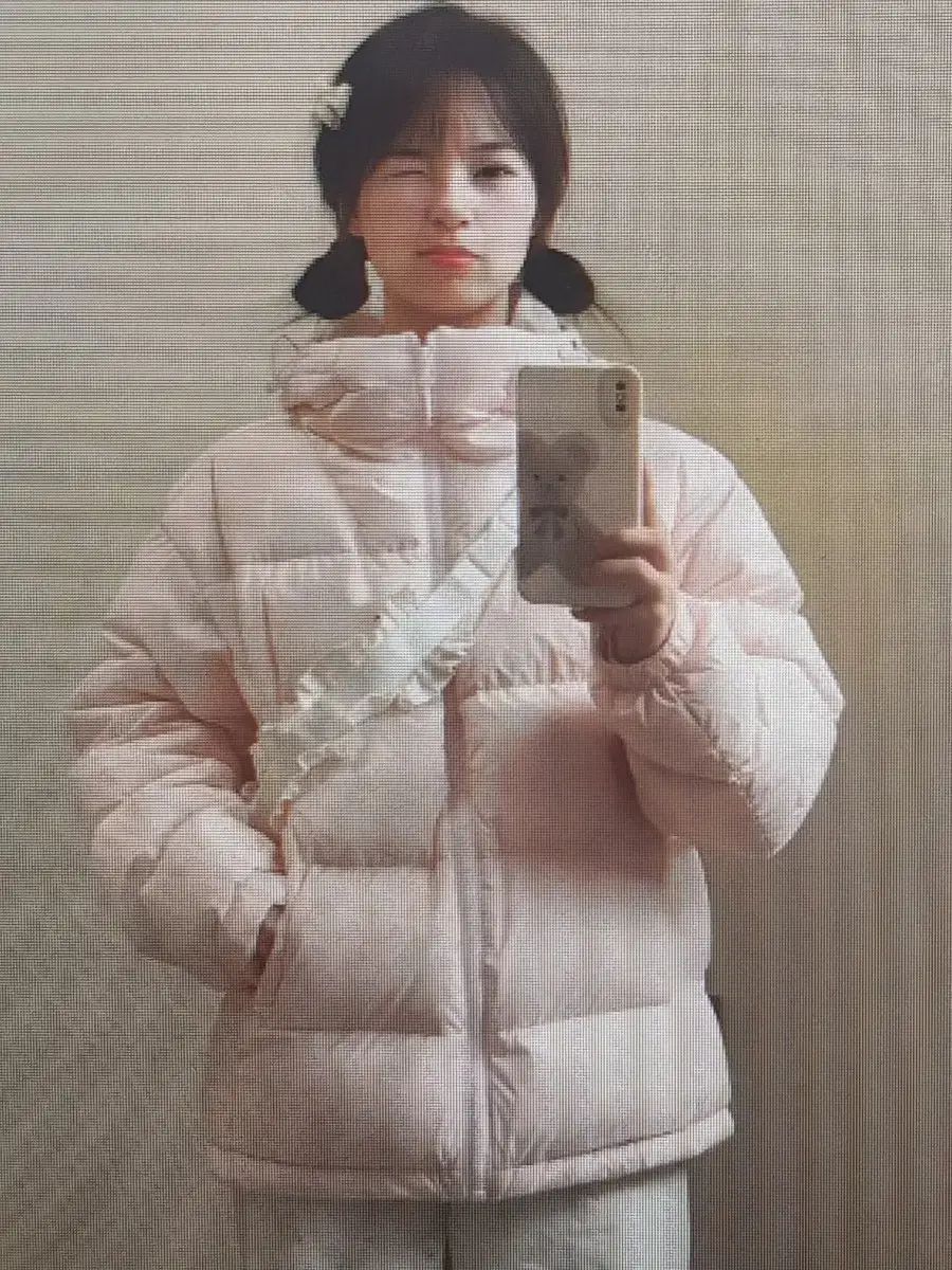 海外配送 ピンク ブラック ダウン アウター