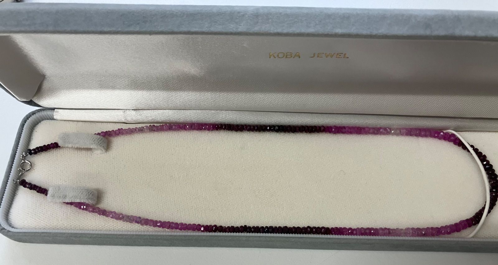 T 173 赤紫ストーン ネックレス レディース ファッション