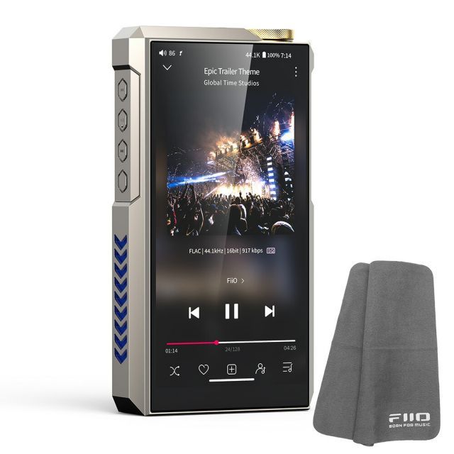 11 14発売 FIIO デジタル オーディオプレーヤー M 27 Titanium Alloy チタン合金 FIO-M 27-TA ロゴ入りクロスプレゼント