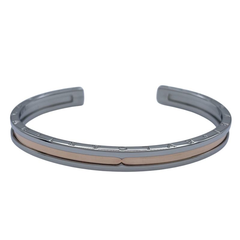 ブルガリ BVLGARI ビーゼロワンオープンブレスSM ピンクゴールドxステンレススチール K 18 SS ジュエリー