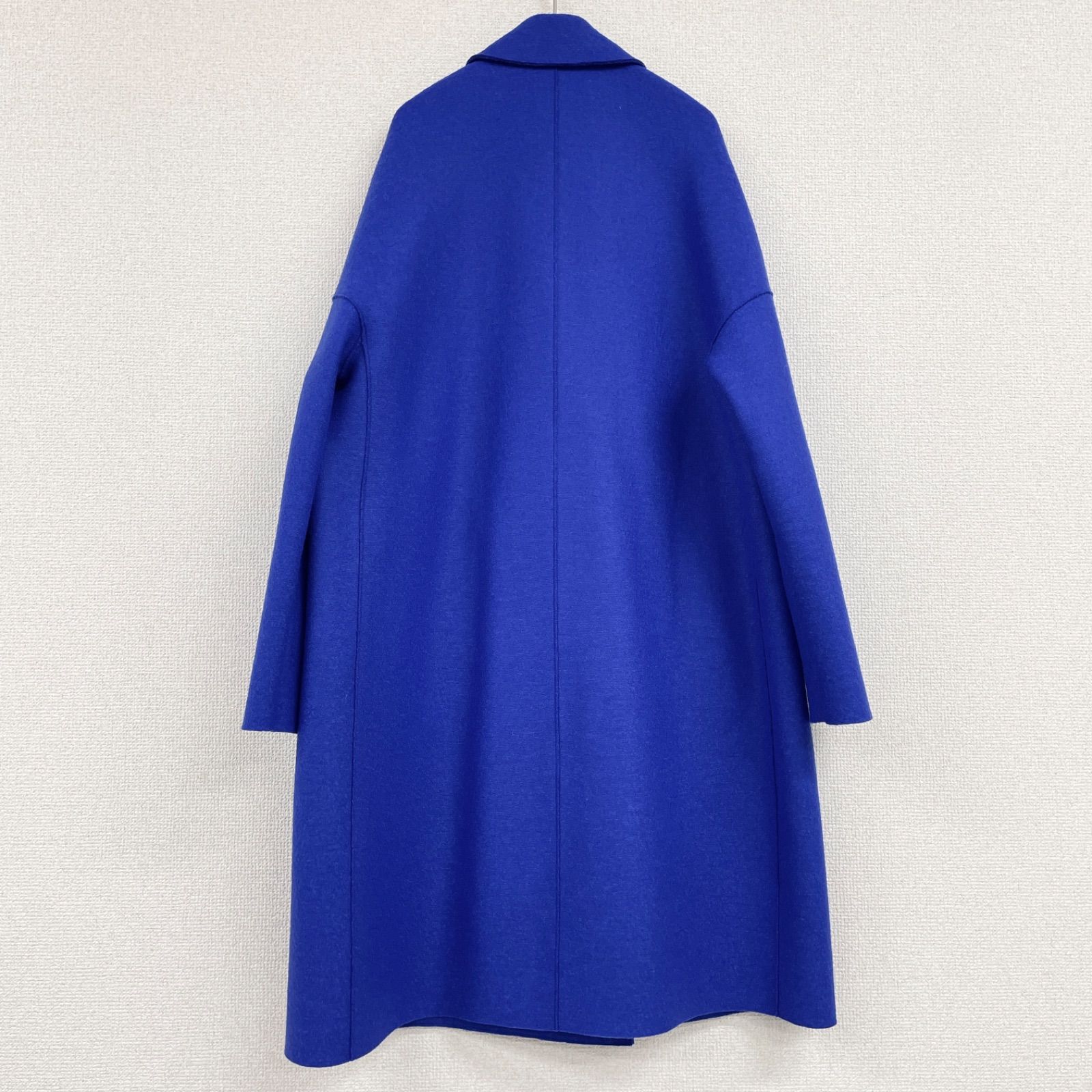 【大人気】ハリスワーフロンドン　ロングコート　　　　　ダブル　ネイビー　ウール HARRIS WHARF LONDON ハリスワーフロンドン ロングコート ダブル