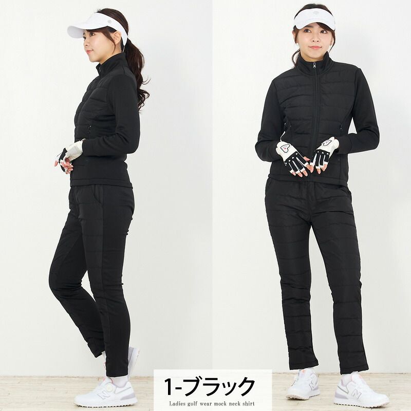 ゴルフウェア レディース ダウン上下セットアップ ダウンジャケット