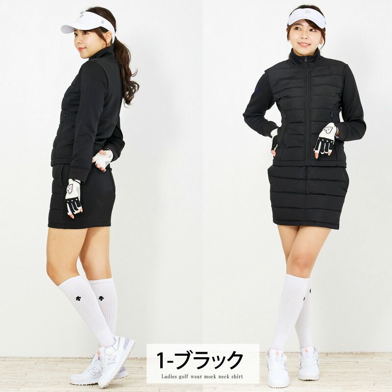 ゴルフウェア レディース ダウン上下セットアップ ダウンジャケット