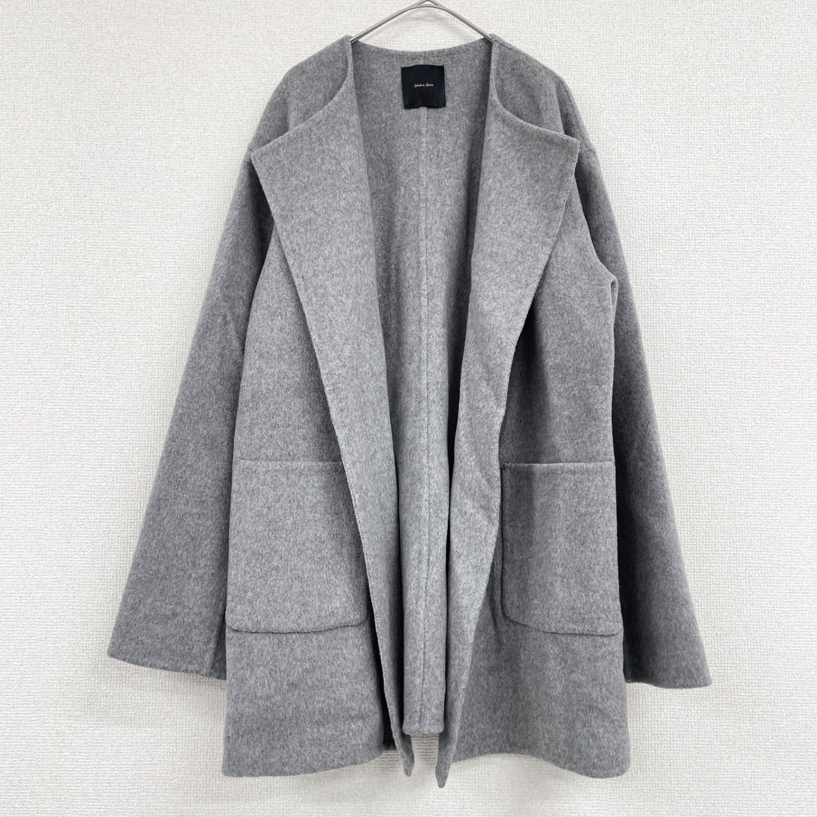 レディース SPICK&SPAN スピックアンドスパン ノーカラーコート ダブル 