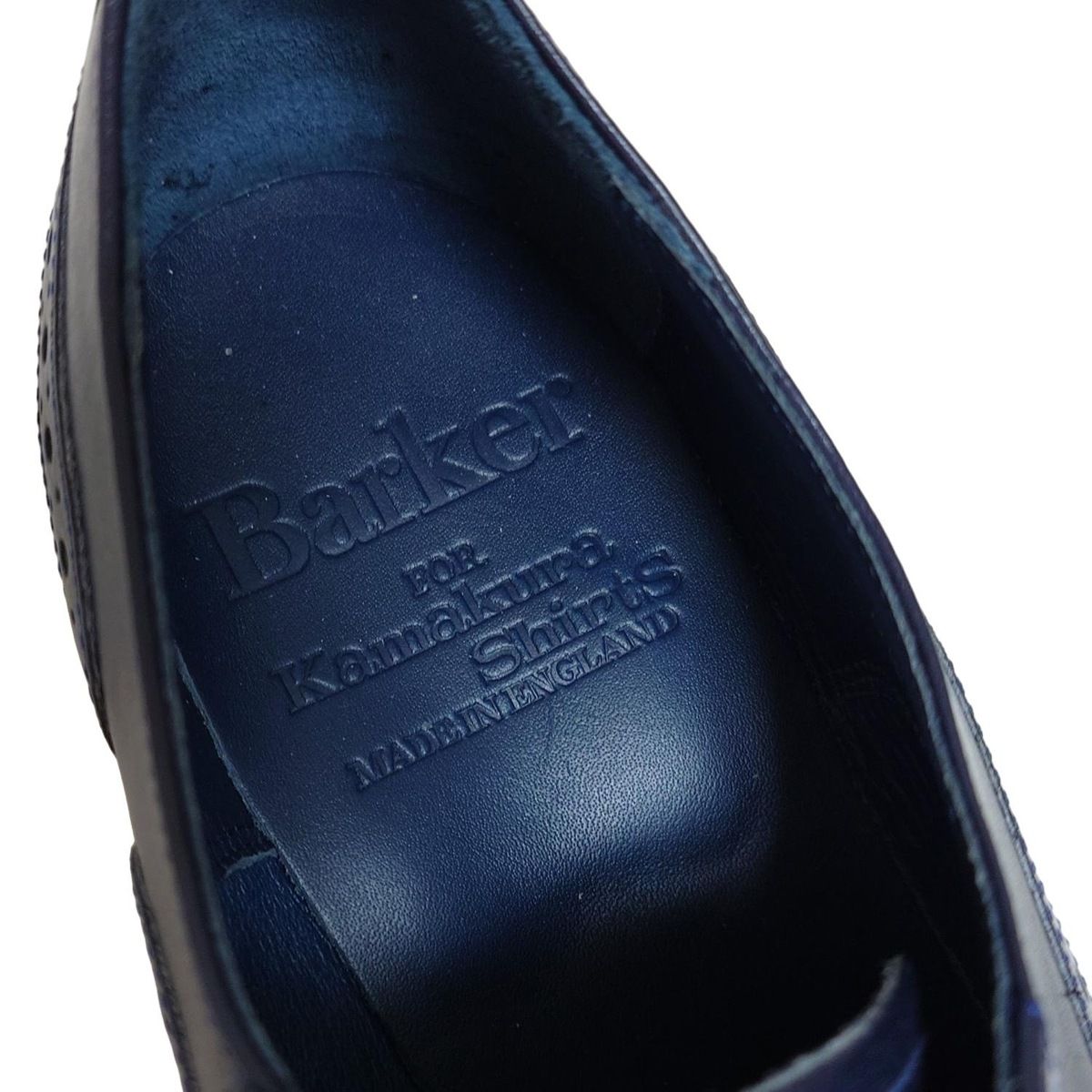  BARKER バーカー シューズ 5 1 2 D レディース - ダークネイビー ウィングチップ Kamakura Shirtsコラボ レザー その他 靴