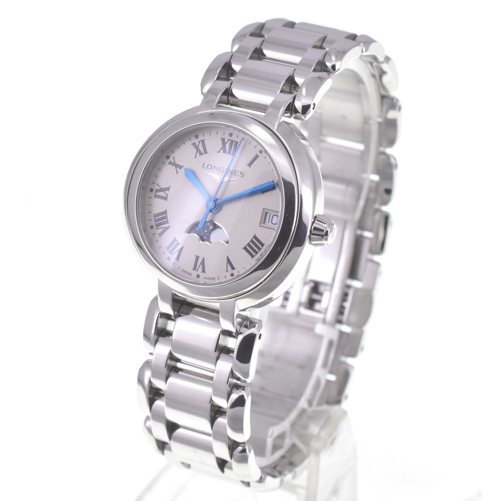 ロンジン L 8 115 4 71 6 プリマルナ ムーンフェイズ デイト クォーツ レディース 箱 保証書付き Q 141176