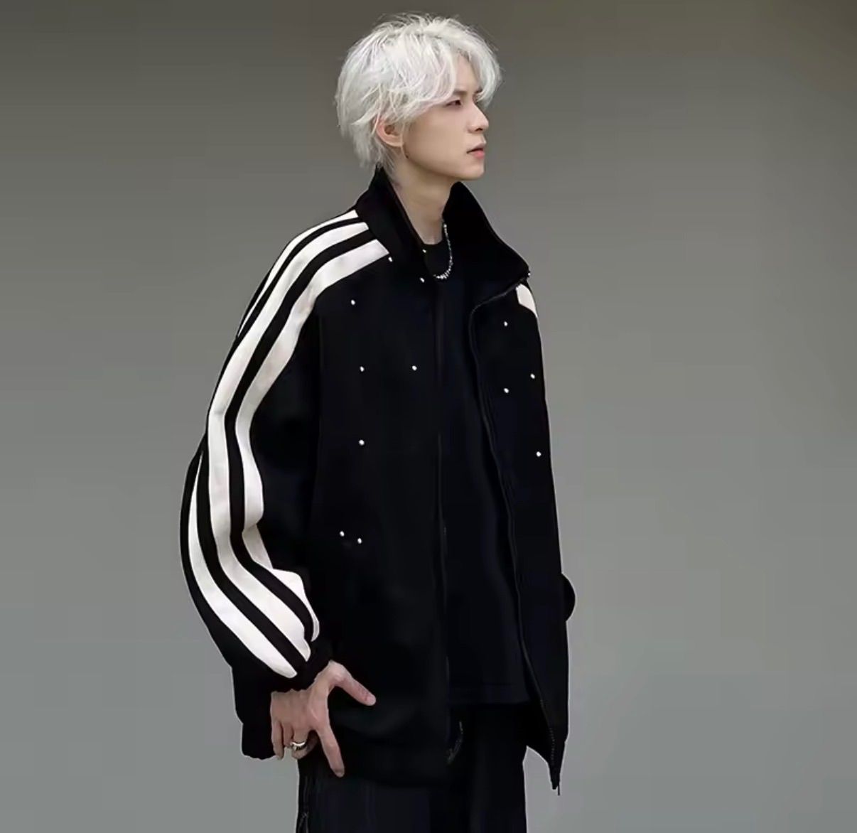 ルーズカジュアルジャケット 韓国ストリート オーバーサイズ アウター