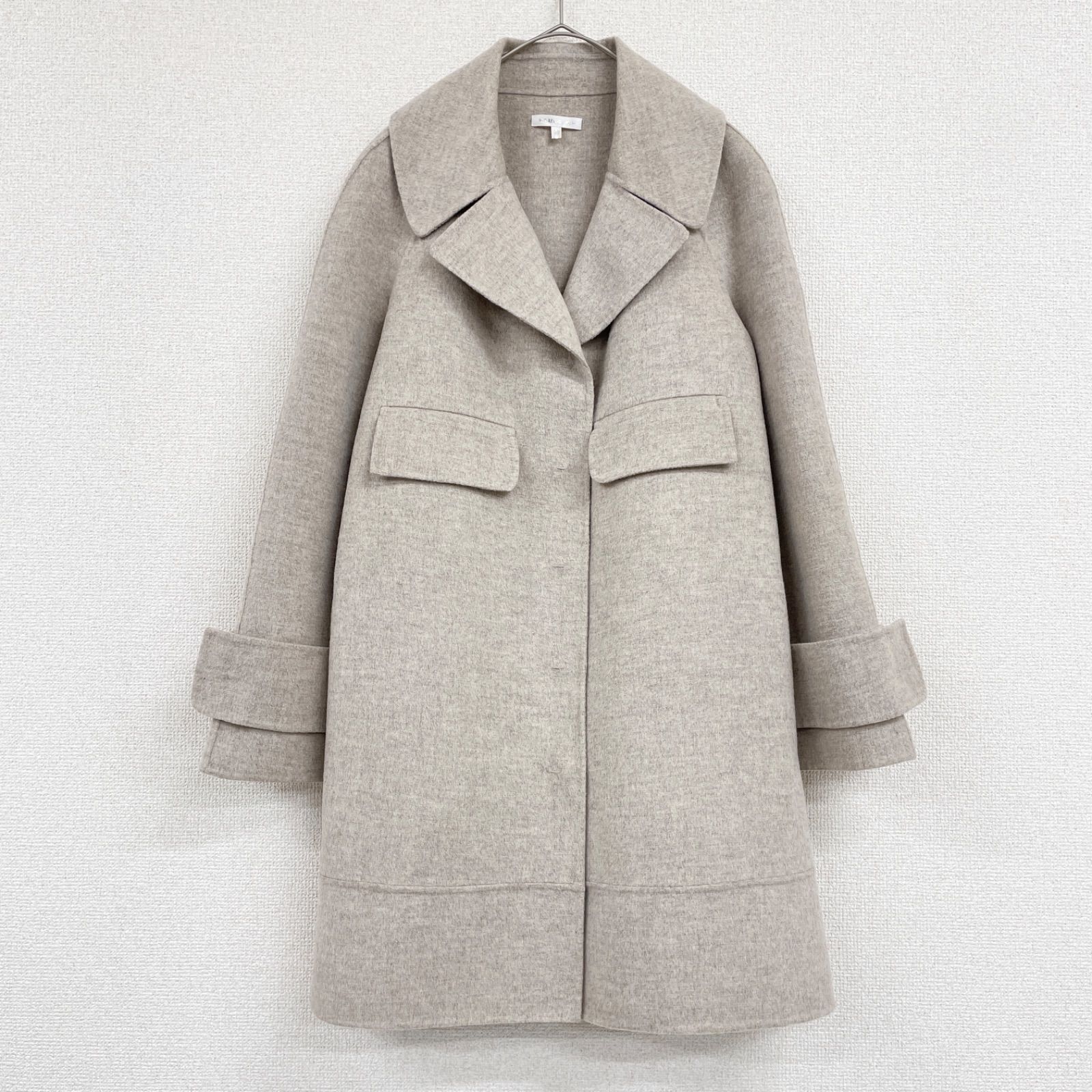 ロングコート　PAULE KA ポールカ　新品　38 M PAULE KA ポールカ ロングコート ダブルフェイス ウール ベージュ