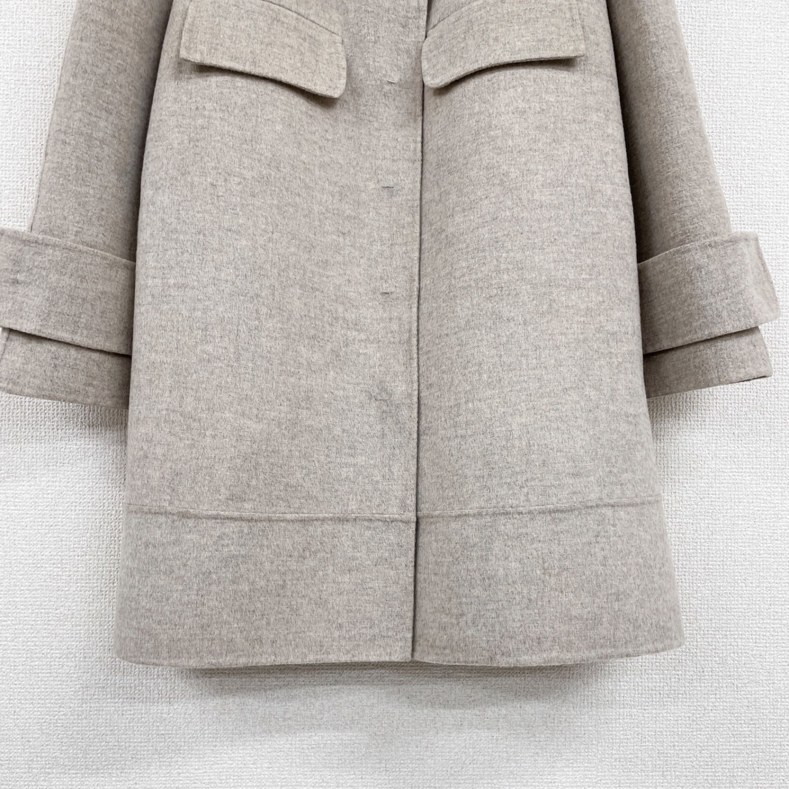 ロングコート　PAULE KA ポールカ　新品　38 M PAULE KA ポールカ ロングコート ダブルフェイス ウール ベージュ