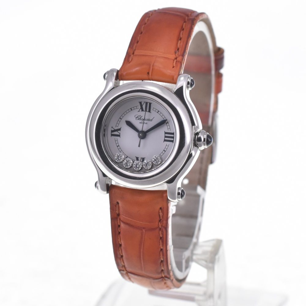 ショパール Chopard 27 8245-23 ハッピースポーツ 5P ダイヤモンド クォーツ レディース 箱 保証書付き Q 141258