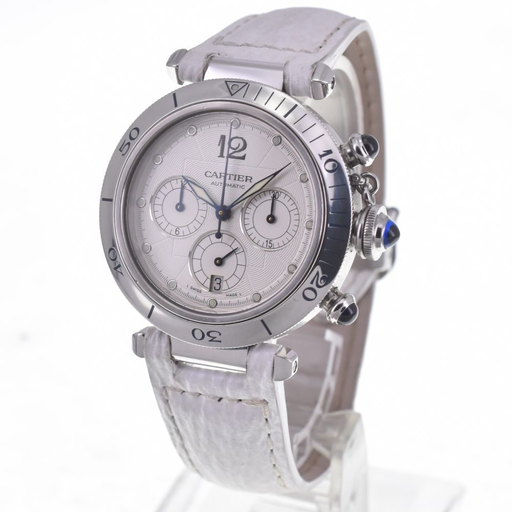 カルティエ CARTIER W3103055 パシャ 38mm クロノグラフ デイト 自動巻き メンズ 箱 保証書付き Q 141253