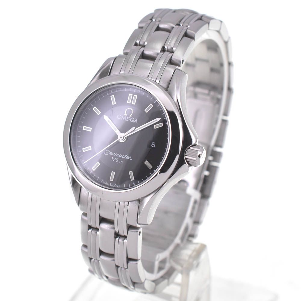 オメガ OMEGA 2571 52 シーマスター 120 M デイト クォーツ レディース 保証書付き Q 141019