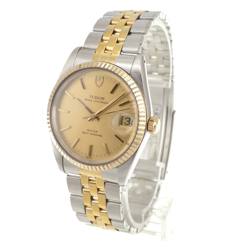 チューダー TUDOR 74033 プリンス オイスターデイト YG ベゼル 自動巻き メンズ 保証書付き Q 140560
