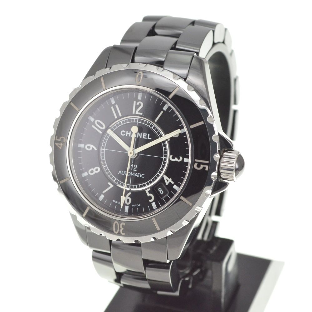 シャネル CHANEL H0685 J12 デイト ブラックセラミック 自動巻き メンズ Q 141288