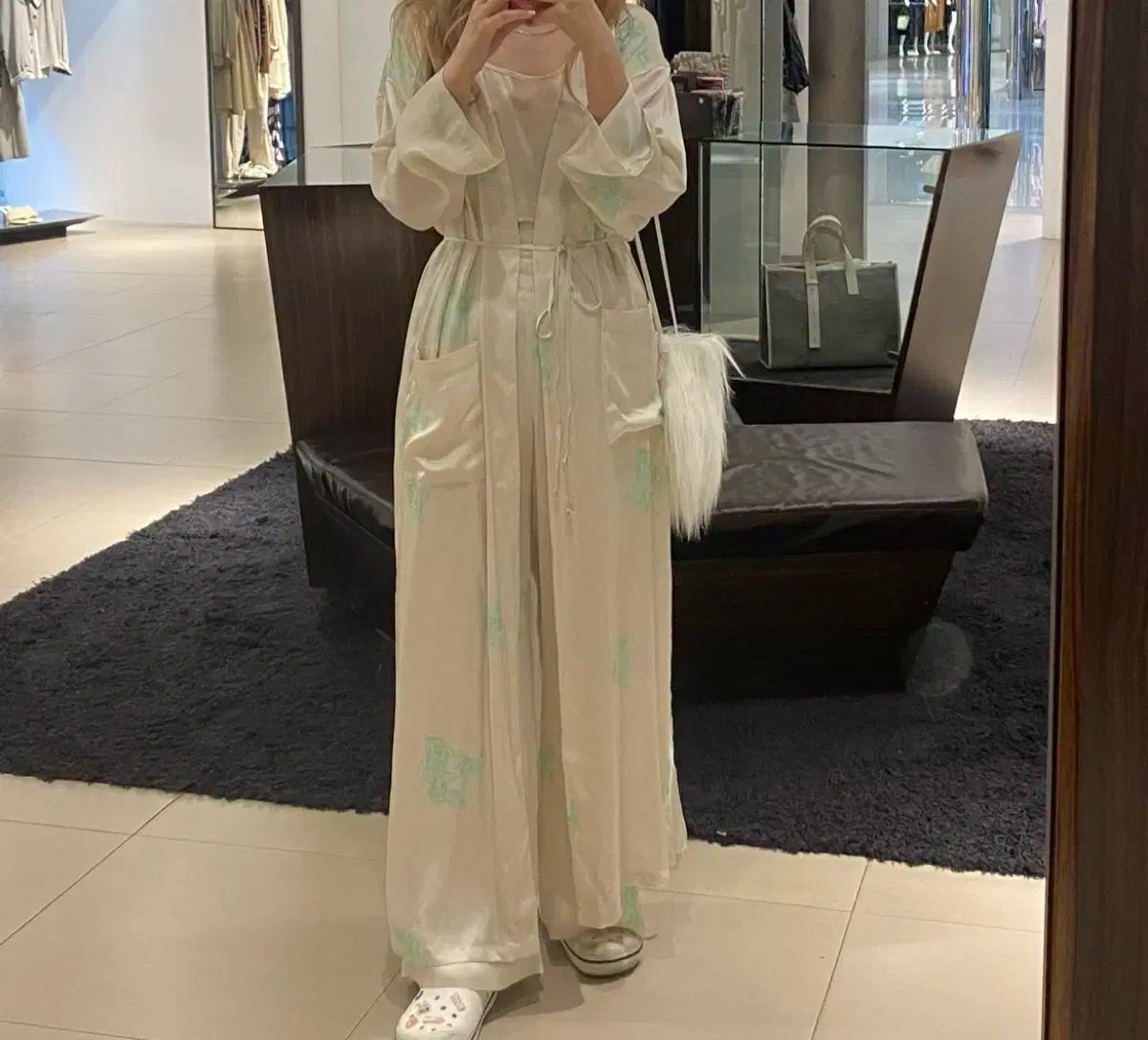 더센토르 デセン 로브 ローブ 나시 ノースリーブ 팬츠 パンツ 쓰리피스 スリーピース 리조트룩 リゾート ルック