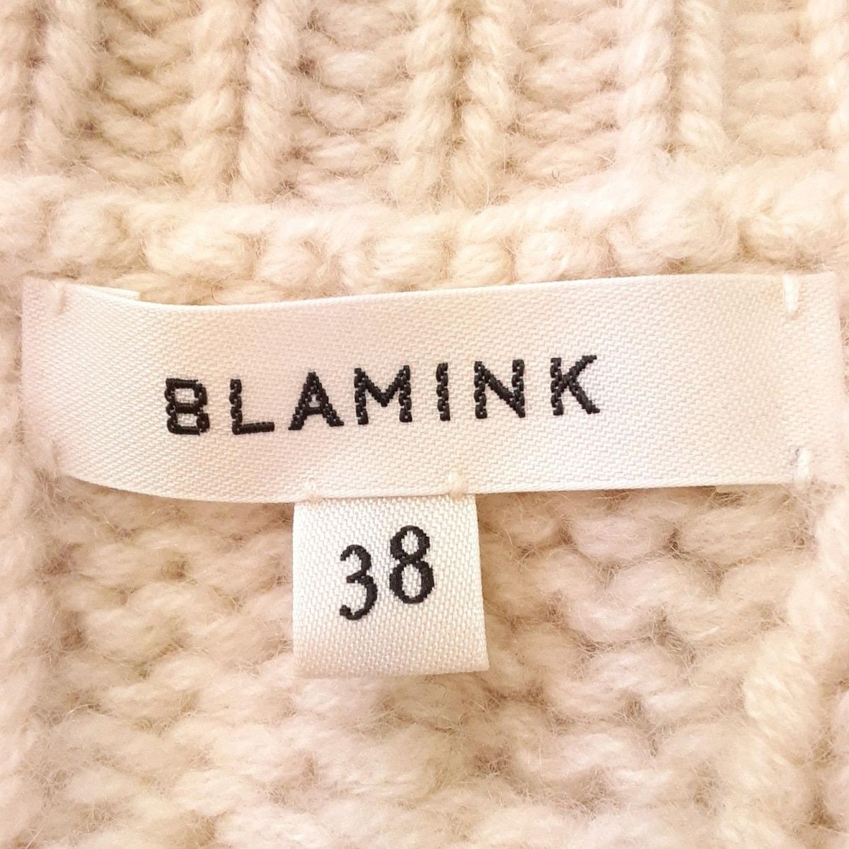  BLAMINK ブラミンク ベスト サイズ38 M レディース - アイボリー カシミヤ ロング丈 オーバーサイズ ベスト ジレ ベスト ジレ ビスチェ