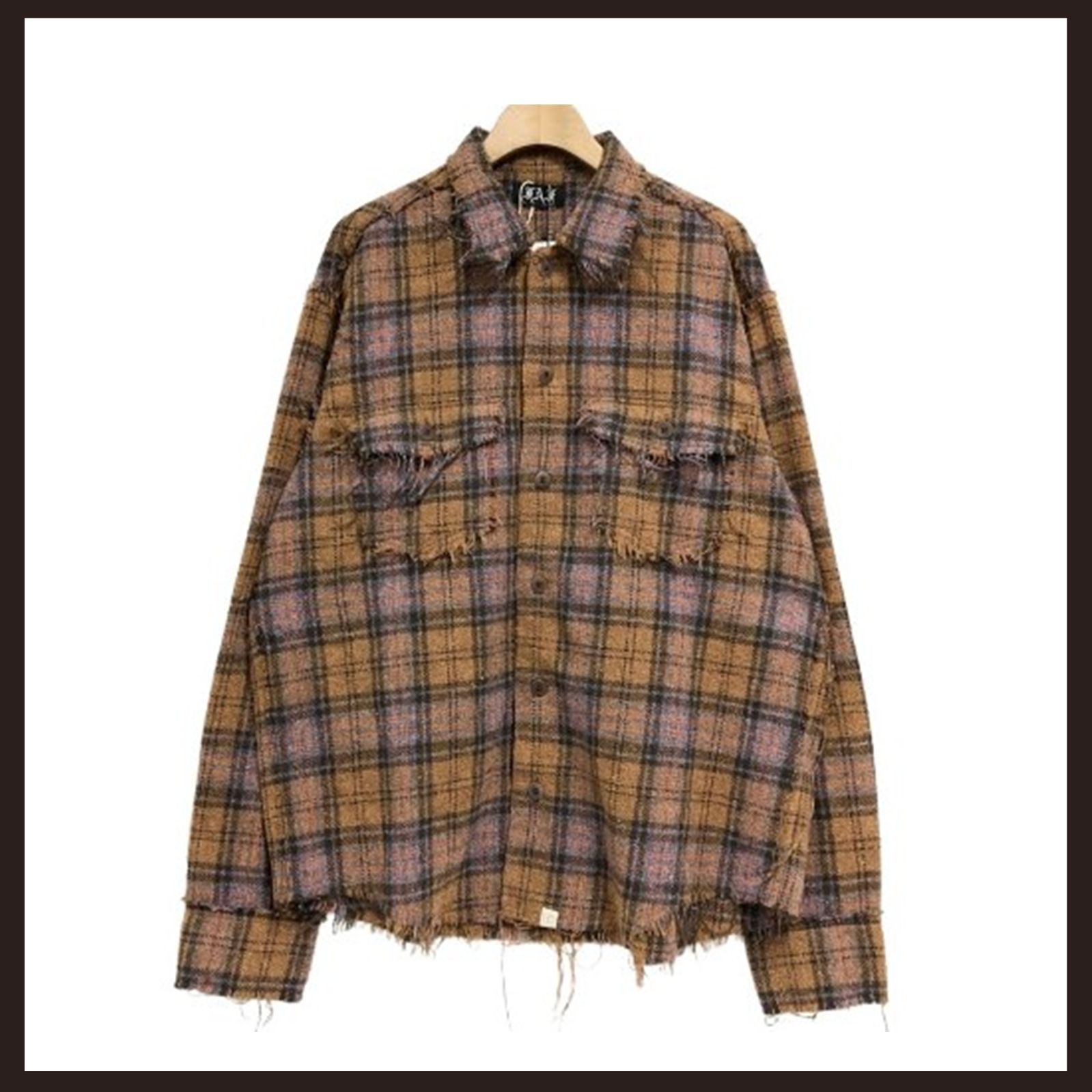 FAF フェイクアスフラワーズ ニューコミューンボロシャツ 2 ブラウン