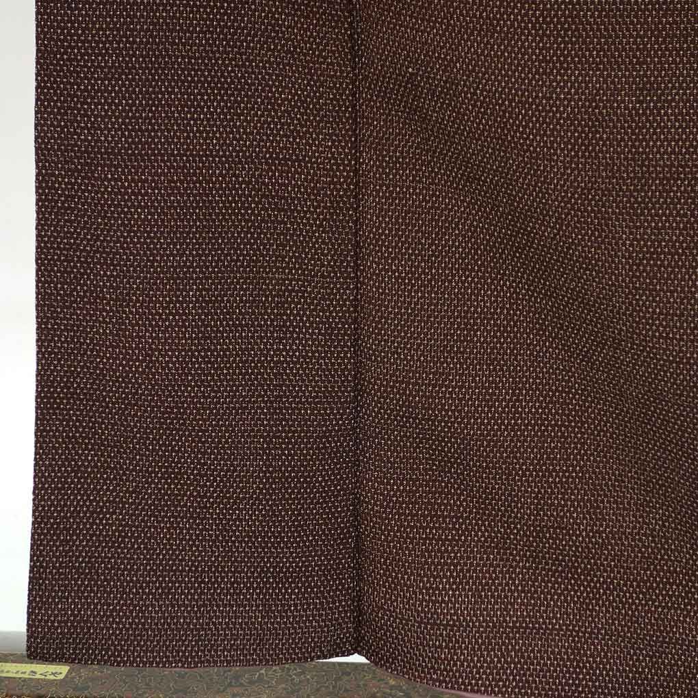 御召し 身丈159 cm 裄63 前幅23 後幅29 袖丈49 袖幅32 レディース 袷 絣模様 裄Mサイズ 秋冬春用 正絹 シルク ブラウン リメイク リユース リサイクル 呉服のきくや