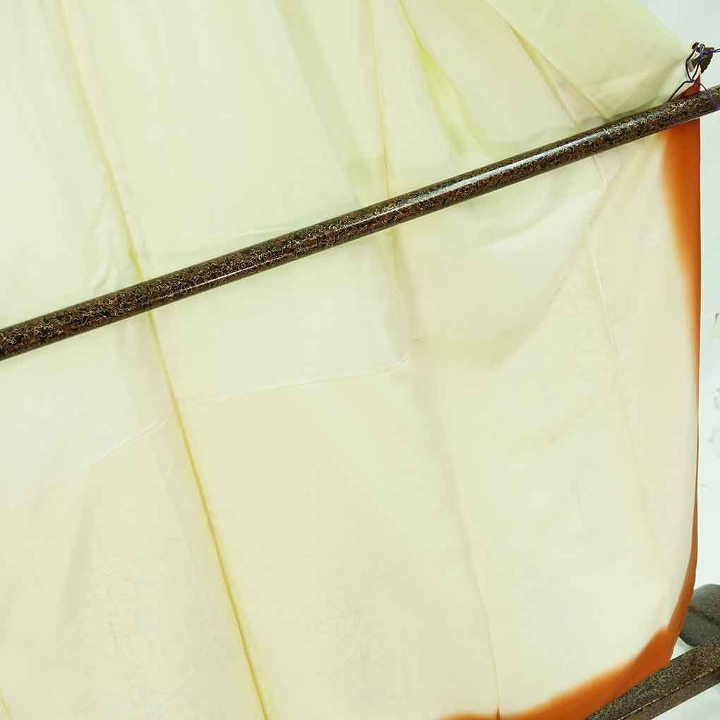 平和屋着物○螺鈿作家 藤本隆士 訪問着 鏡裏花鳥文 暈し染め 金銀彩 残