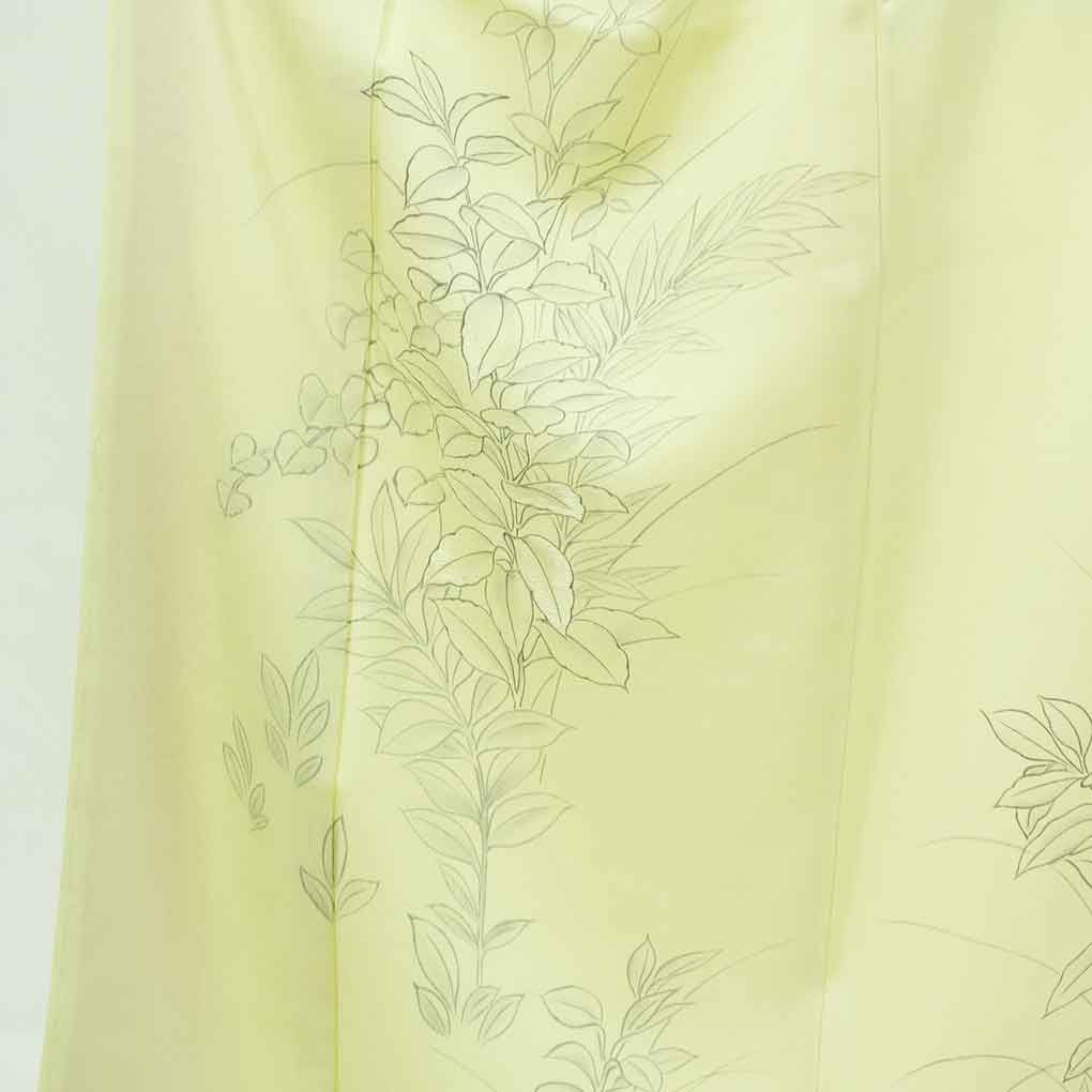 平和屋着物□極上 訪問着 作家物 総刺繍 寿光織 樹林文 鳥の子色地