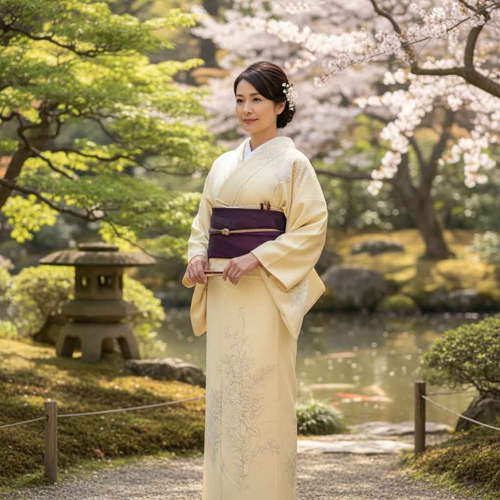 平和屋着物＊夏物 訪問着 絽 草花文 暈し染め 銀彩 正絹 逸品