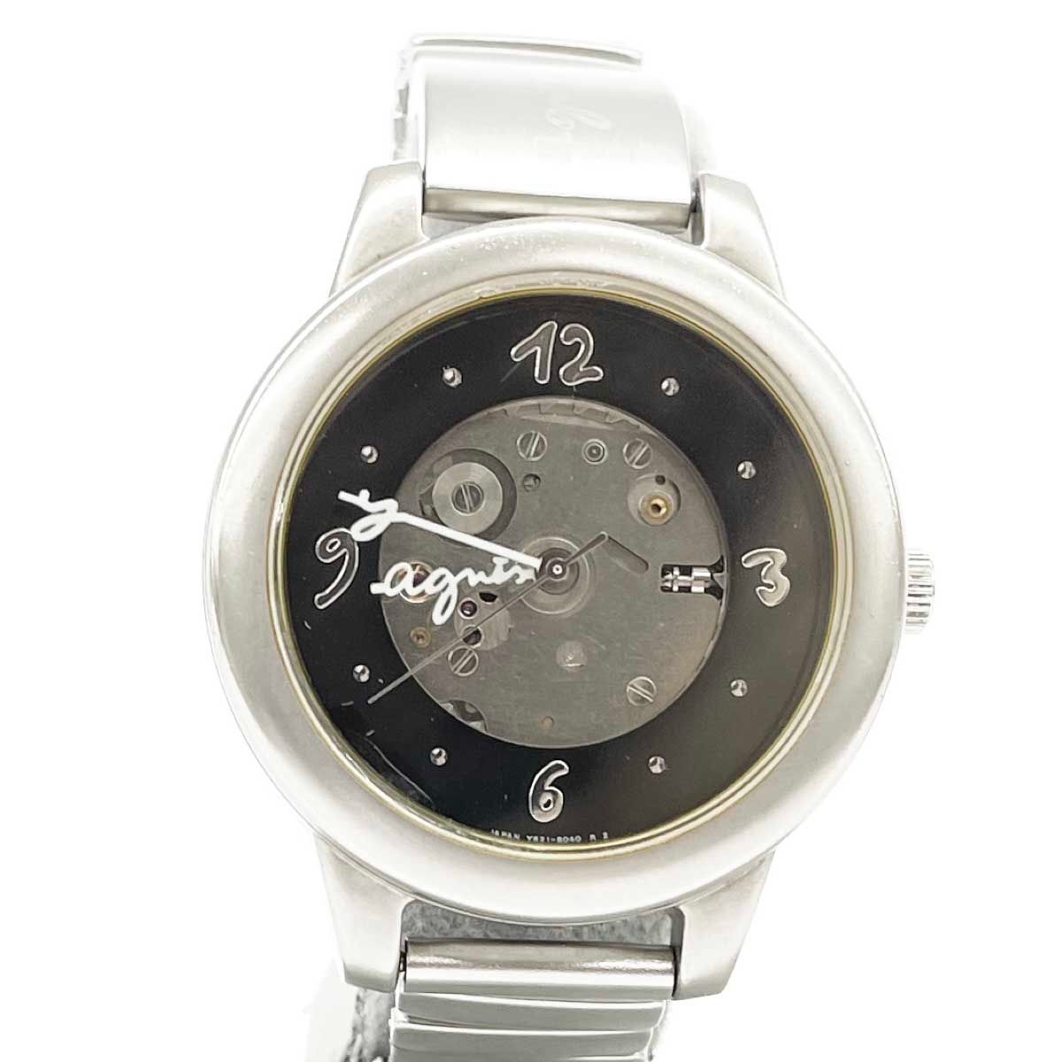agnes b. アニエスベー 自動巻腕時計  SS/ Y621-8030   シルバーカラー レディース / 240001170551 agnes b. アニエスベー 自動巻腕時計 SS/ Y621-8030 シルバーカラー