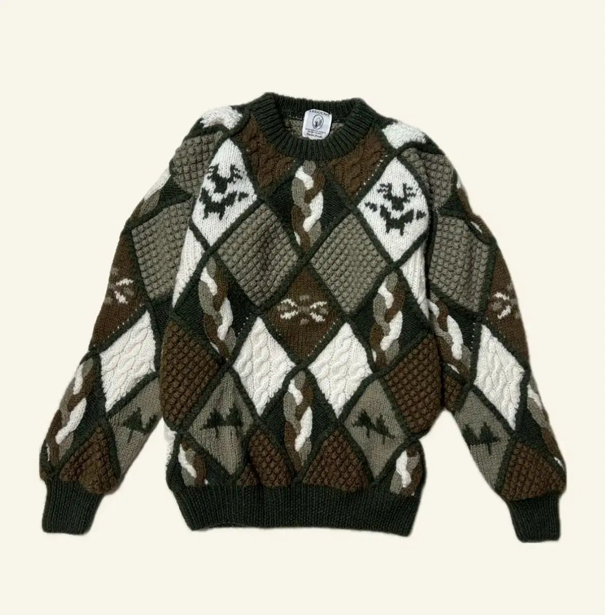 ウール ISSEY MIYAKE イッセイミヤケ ポンポン ケーブル ニット st JPY 日本 ヴィンテージ