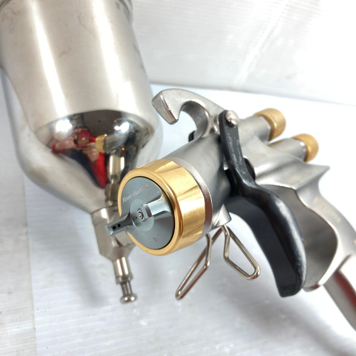 MEIJI 重力式 スプレーガン Finer-force カップ ゲージ付 Finer-force