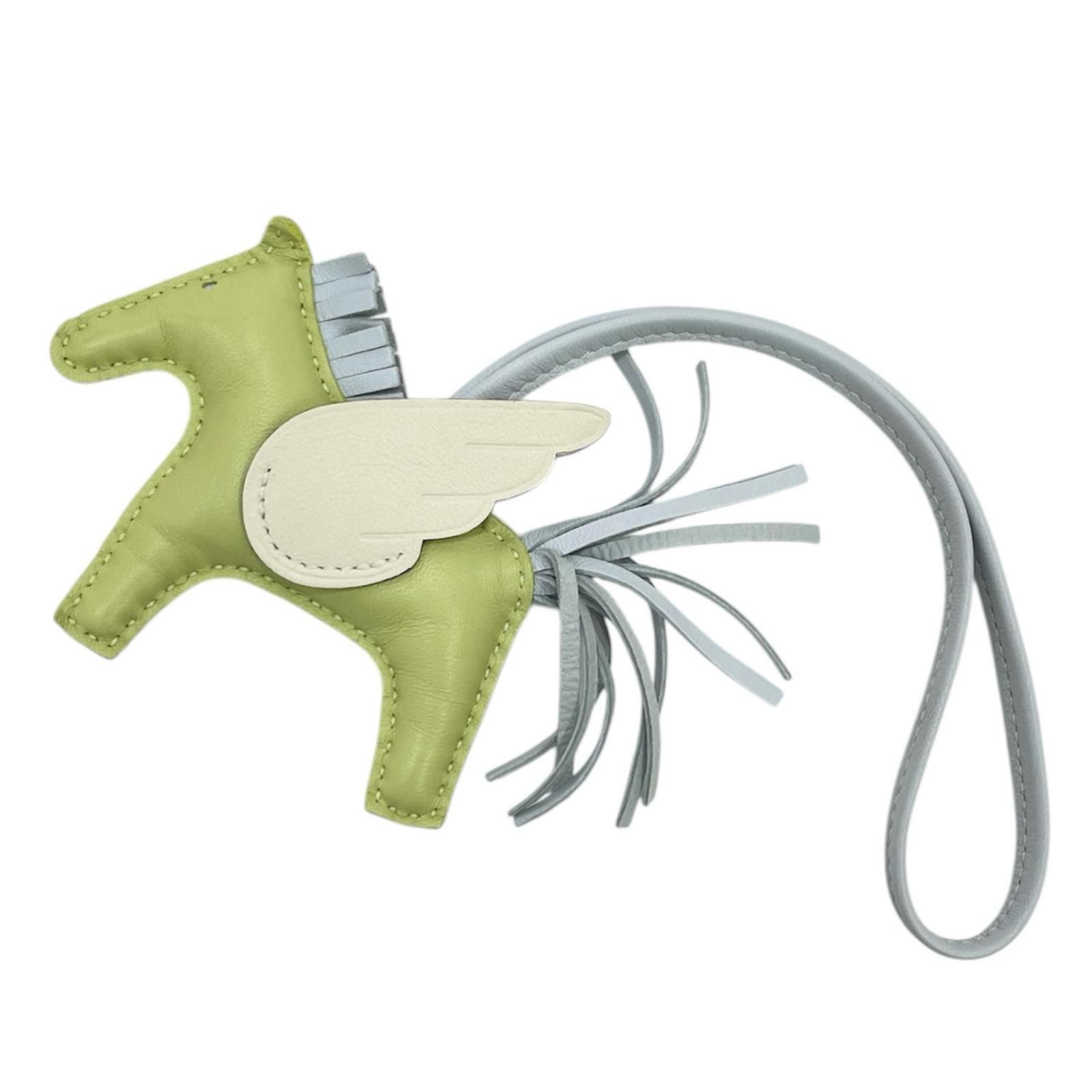 HERMES エルメス ロデオ ペガサス チャーム ストラップ ライトグリーン×ライトブルー 尾張小牧店