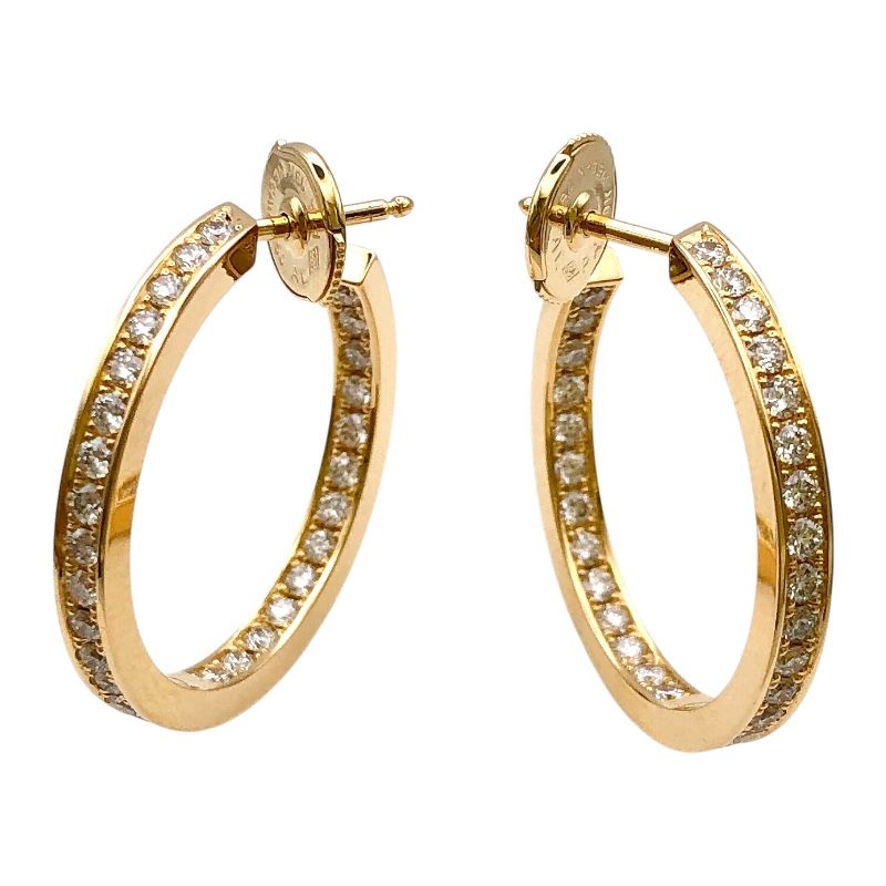 Cartier ゴールド フープピアス ダイヤモンド付き***&*&* カルティエ Cartier フープ ダイヤピアス イエローゴールド K18YG