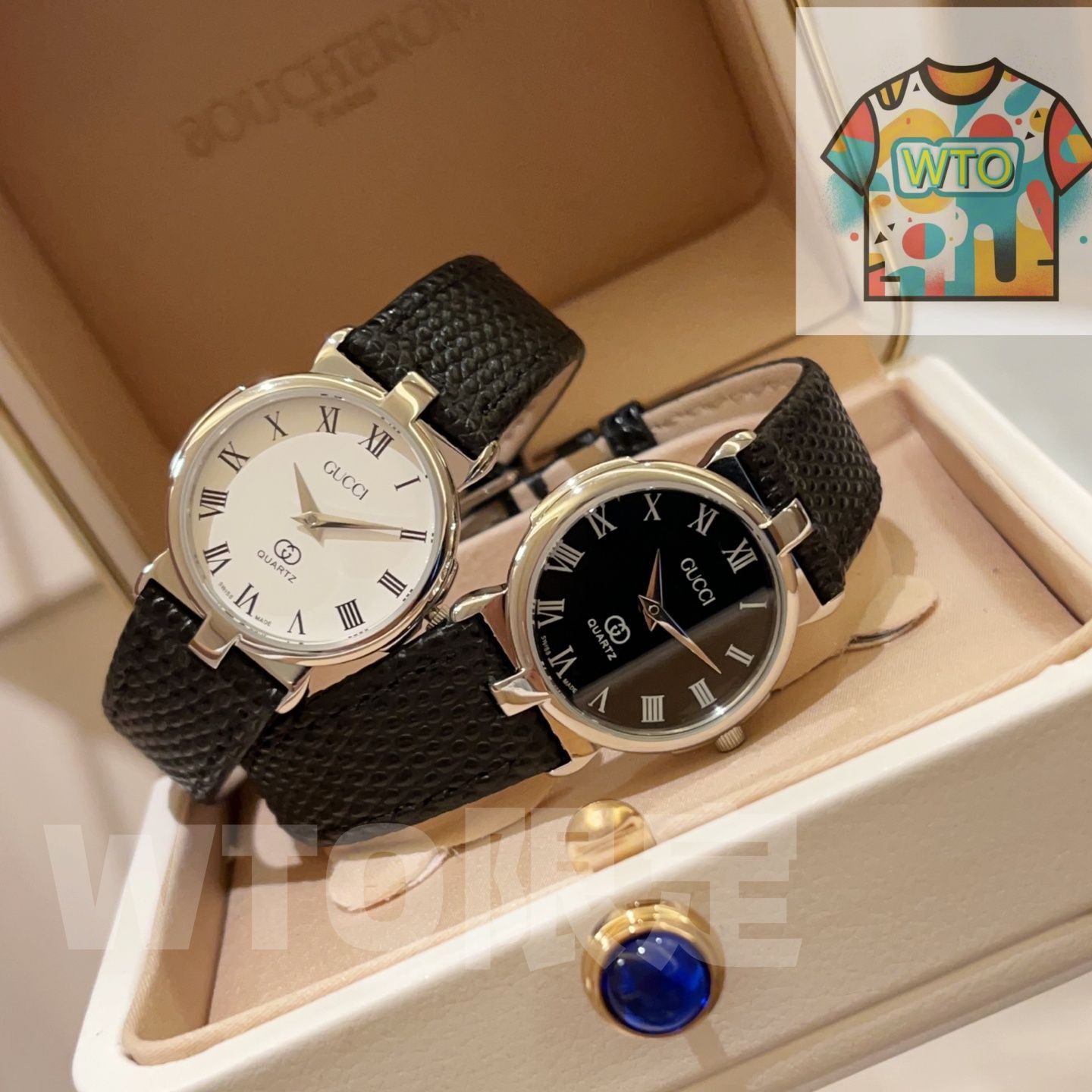  WTO通販 GUCCI グッチ ローマ白い小さな花 モデル クラシック リングとローマ数字目盛りを備える-WTO輸入-OAT 51 腕時計(デジタル) 時計